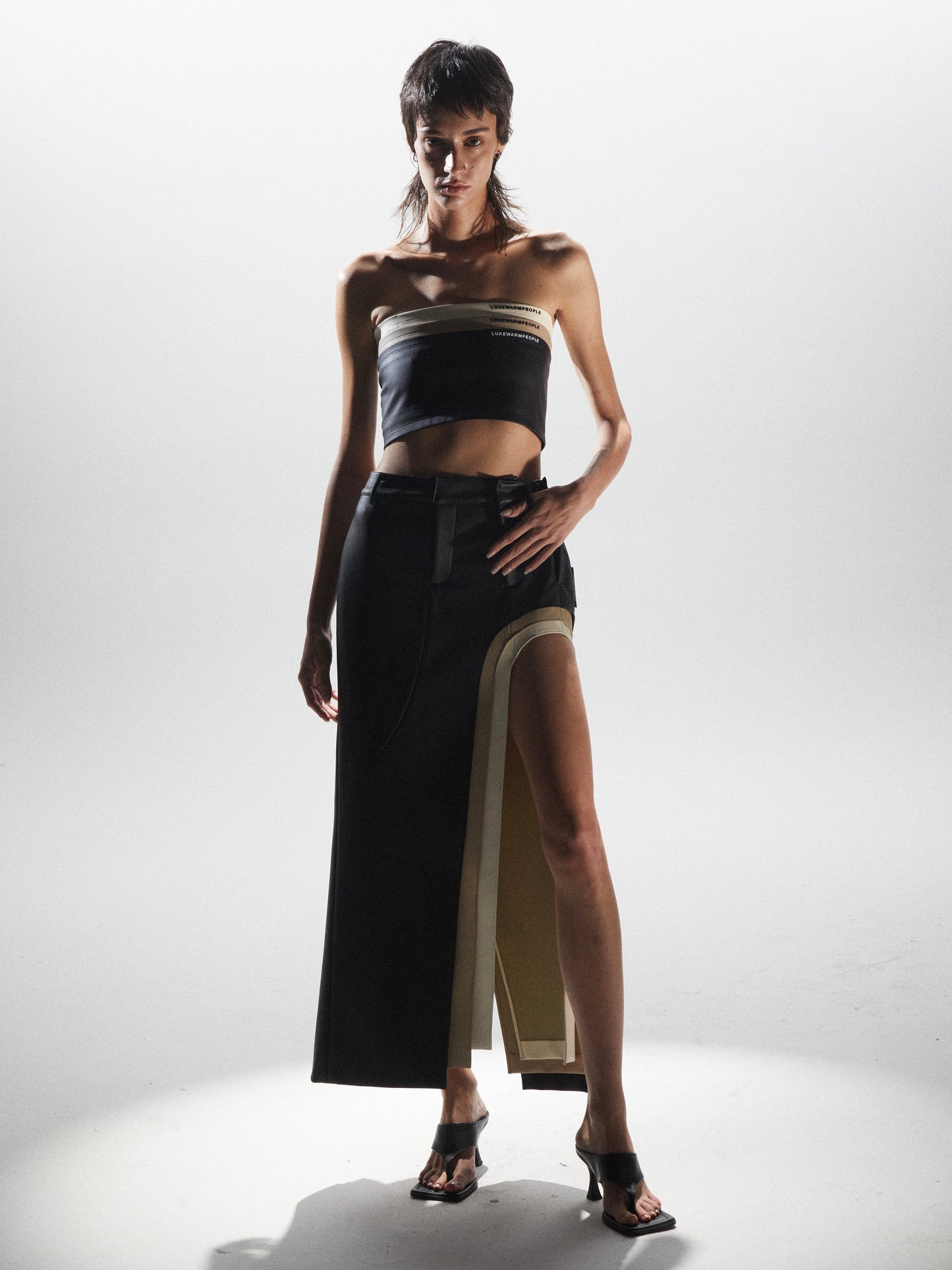 TRIPLE LAYER LEATHER TUBE TOP