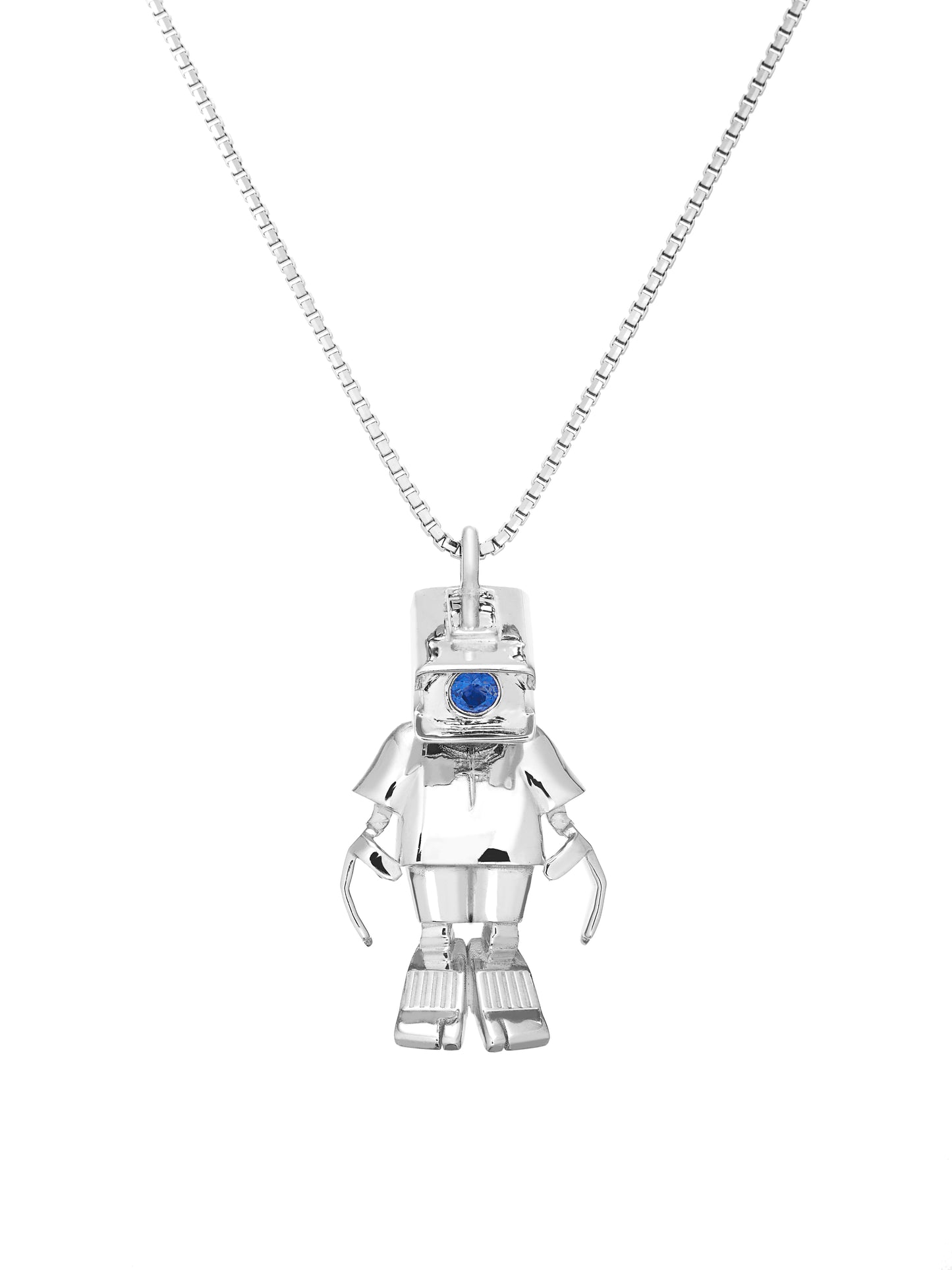 Robot Necklace - Large (Silver)