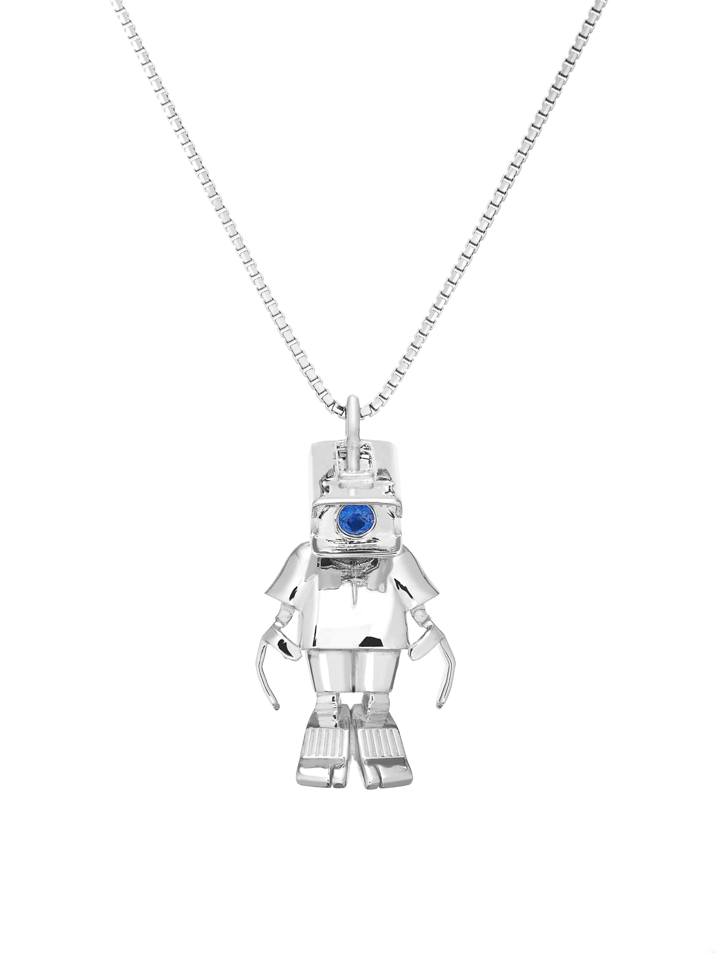 Robot Necklace - Small (Silver)