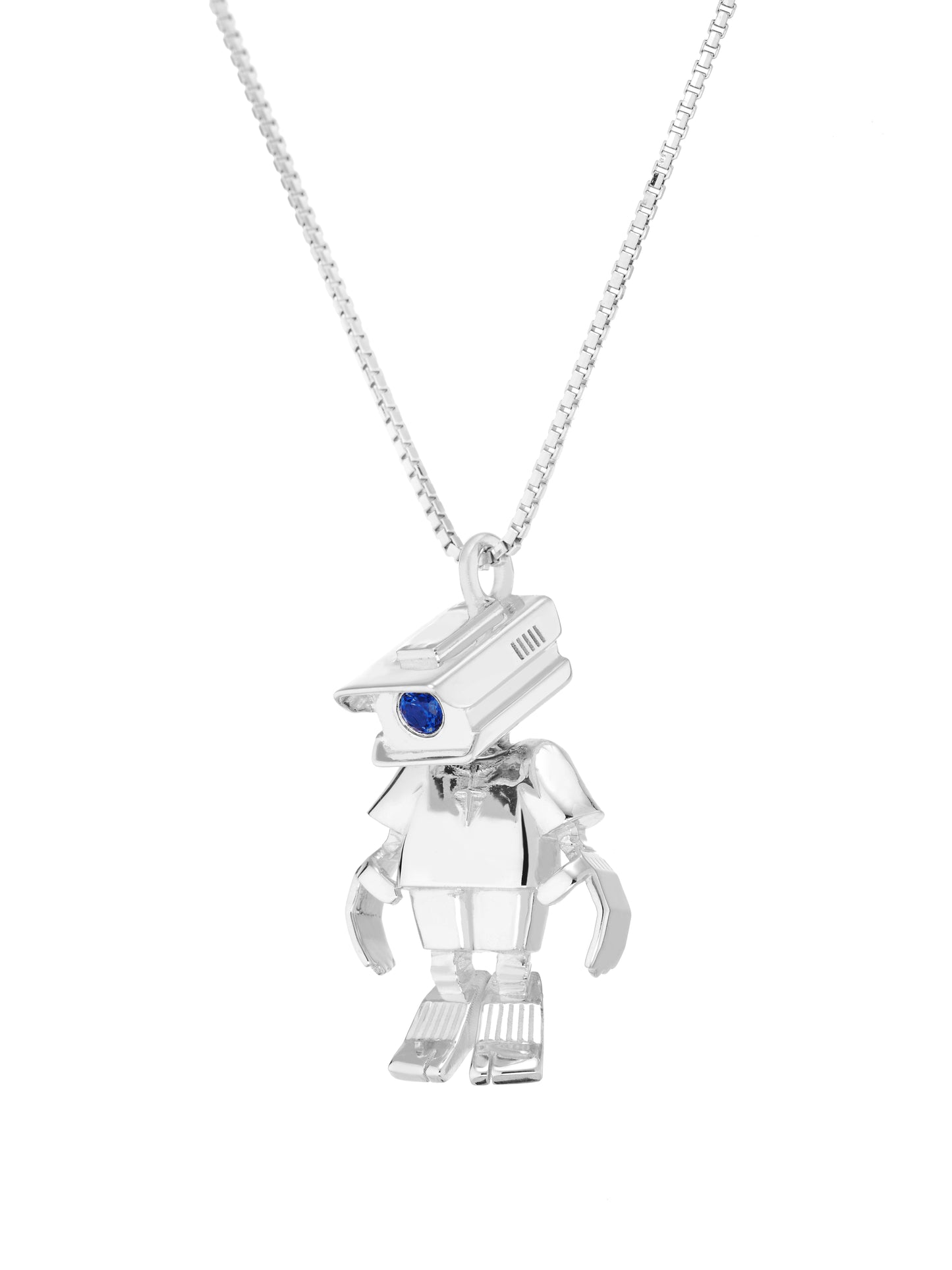 Robot Necklace - Large (Silver)