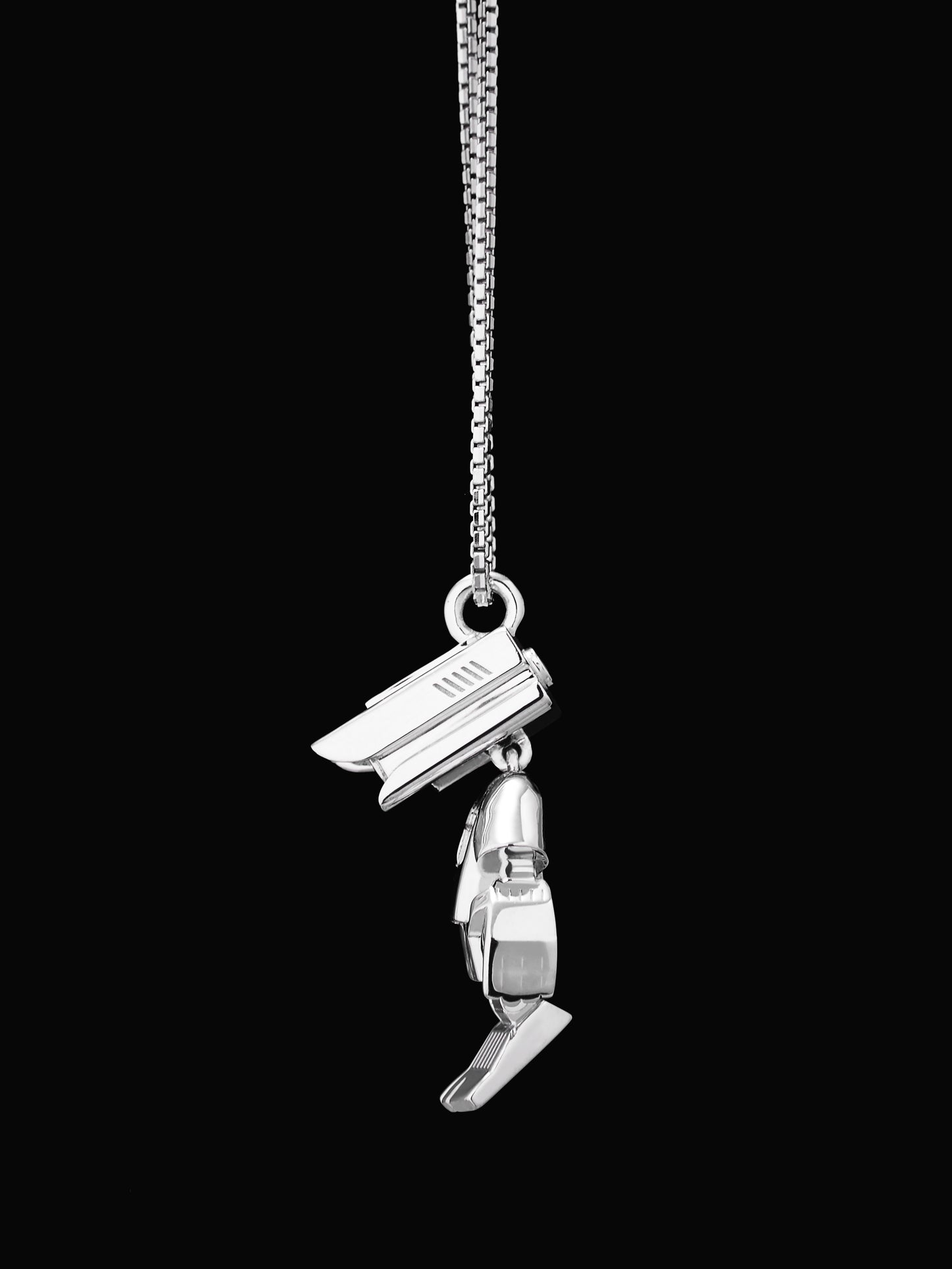 Robot Necklace - Small (Silver)