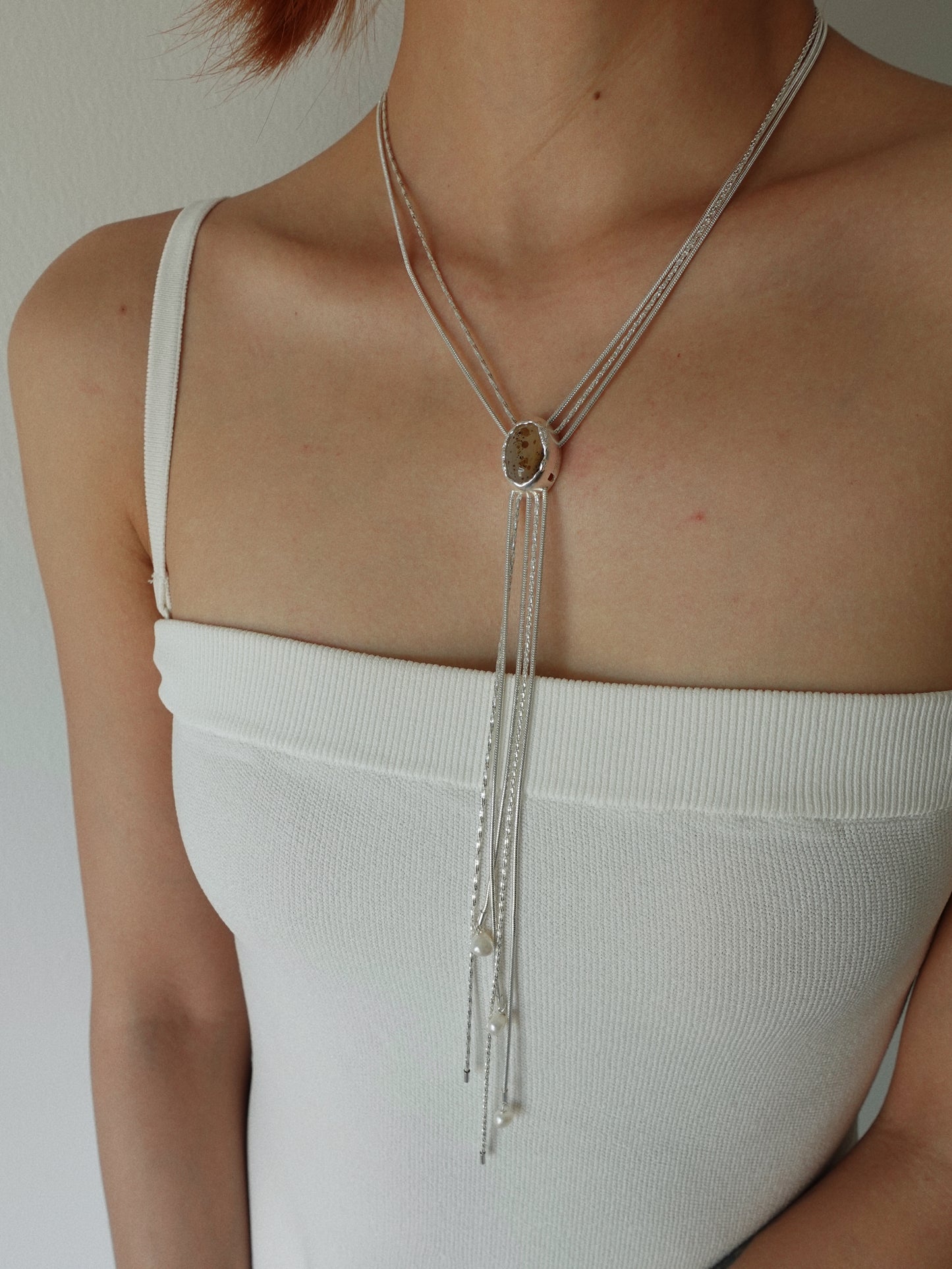 Deep Sea Tassel Long Necklace