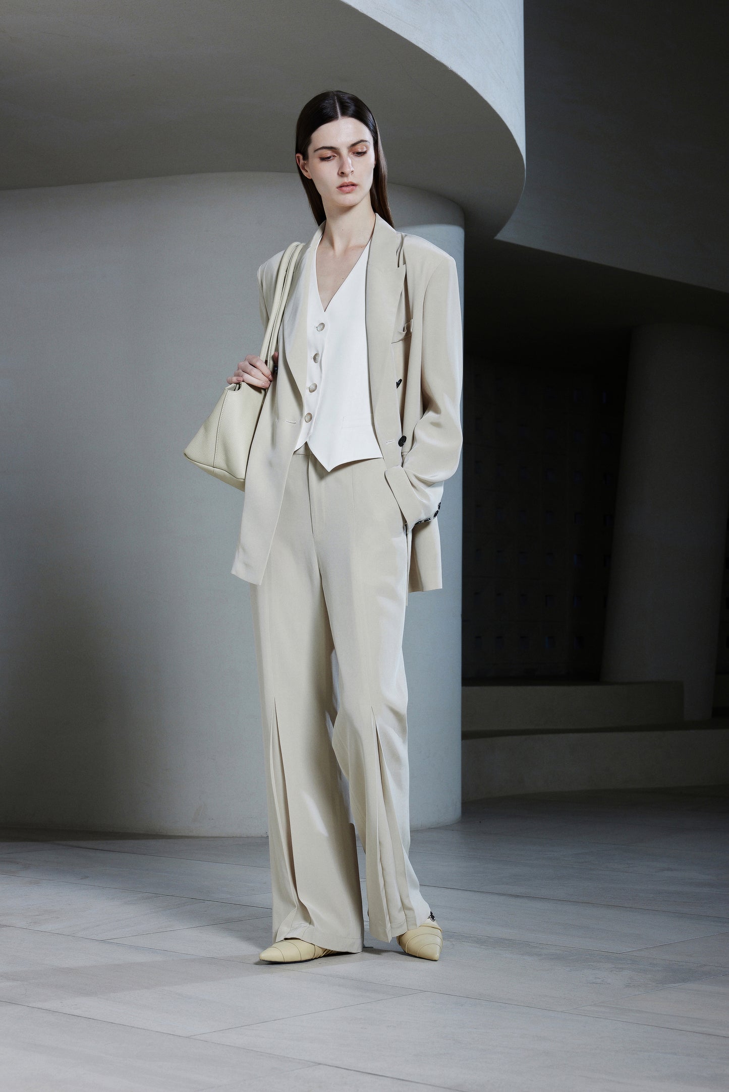 ANAISEY Back-Slit Suit Jacket