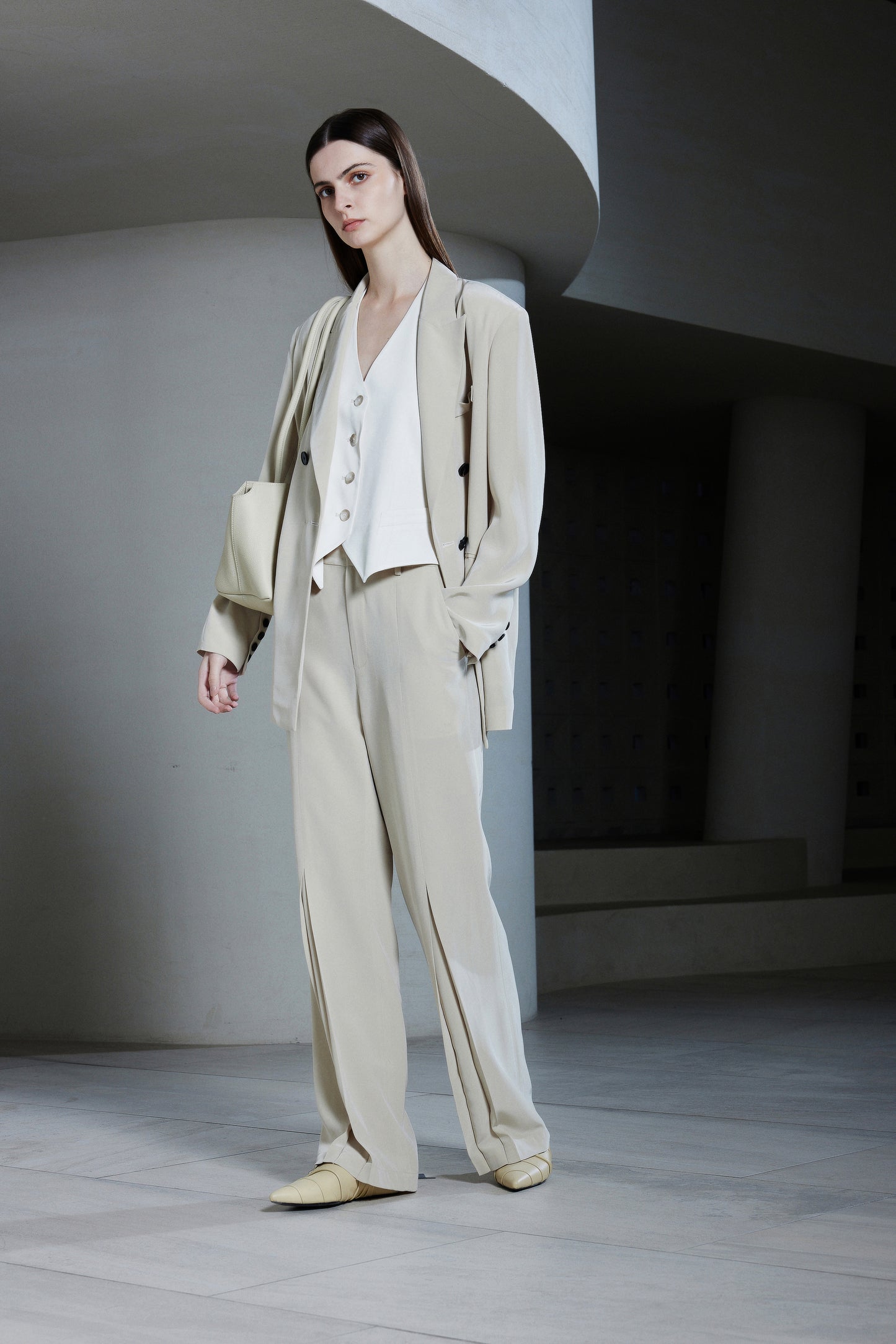 ANAISEY Back-Slit Suit Jacket