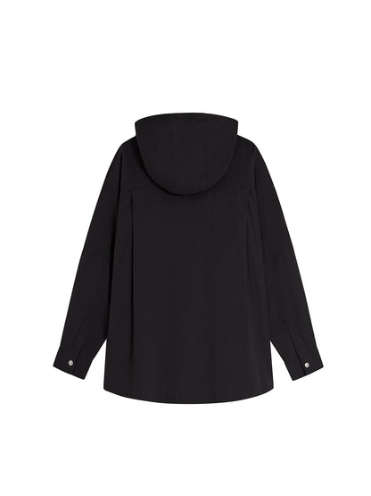Washed Workwear Style Long Jacket