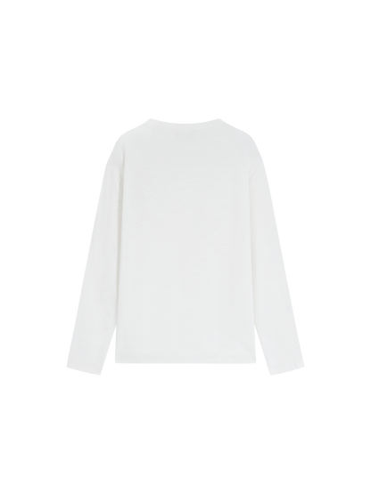 Slub Cotton Logo Long-Sleeve T-Shirt