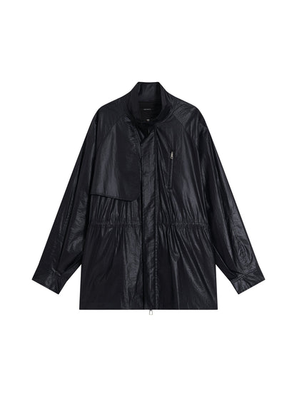 Adjustable Waist Shining Finish Jacket