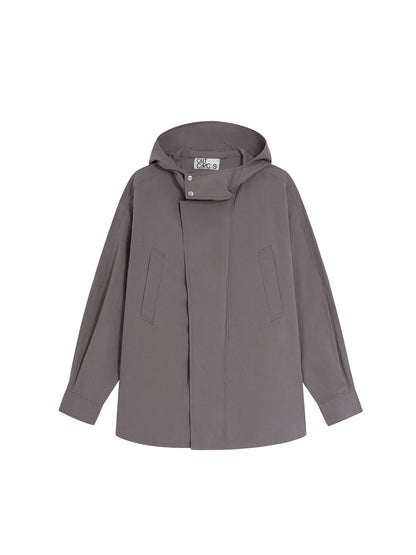 Washed Workwear Style Long Jacket