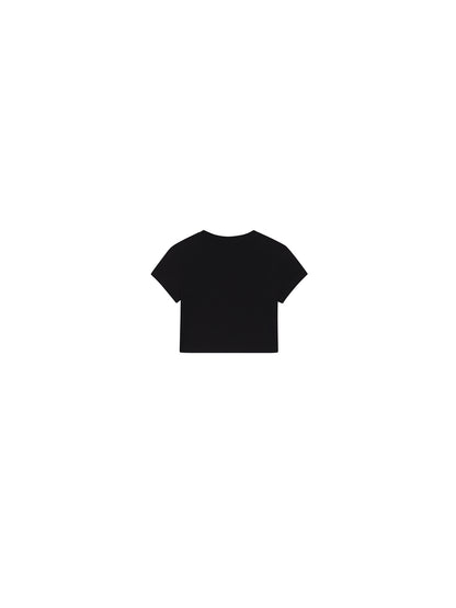 Cropped Stretch Jersey Short-Sleeve T-Shirt