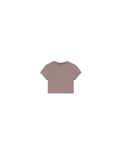 Cropped Stretch Jersey Short-Sleeve T-Shirt