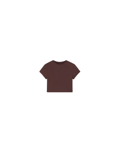 Cropped Stretch Jersey Short-Sleeve T-Shirt