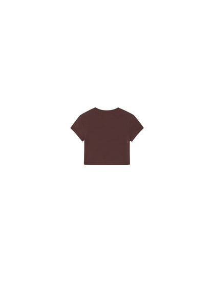 Cropped Stretch Jersey Short-Sleeve T-Shirt