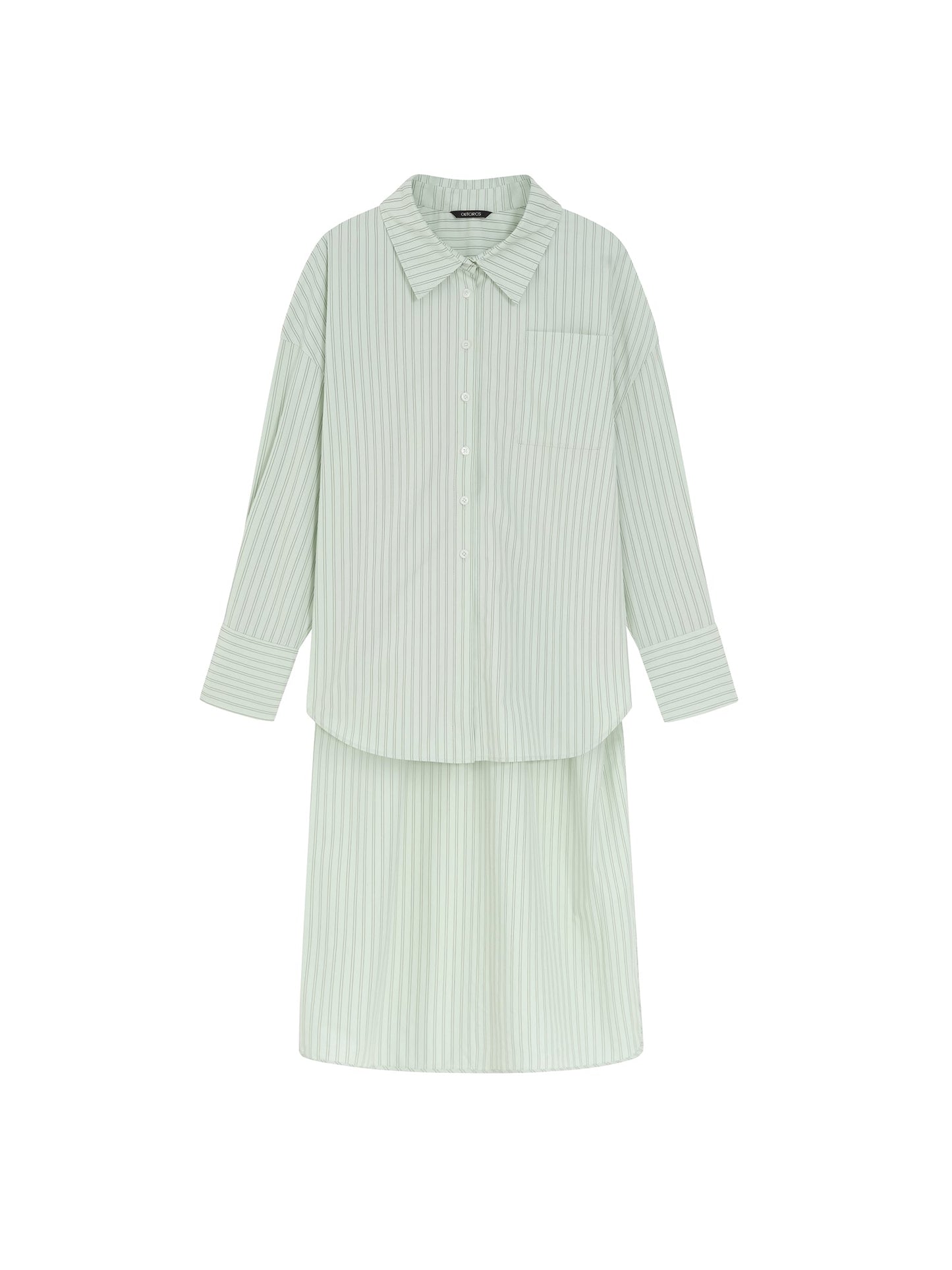 Summer Tone Stripes Long Shirt