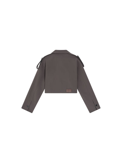 Shoulder Strap Cropped Jacket
