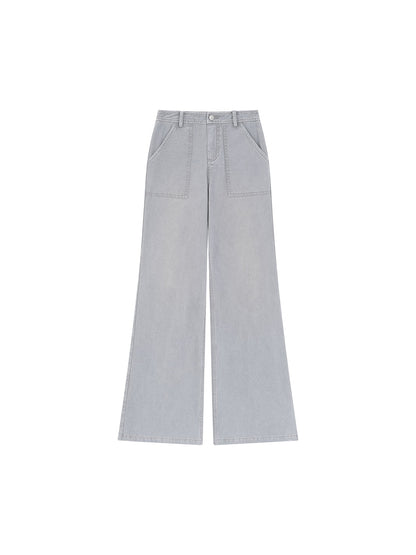 Snow Pattern Grey Jeans