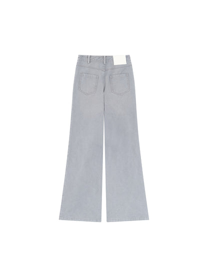 Snow Pattern Grey Jeans