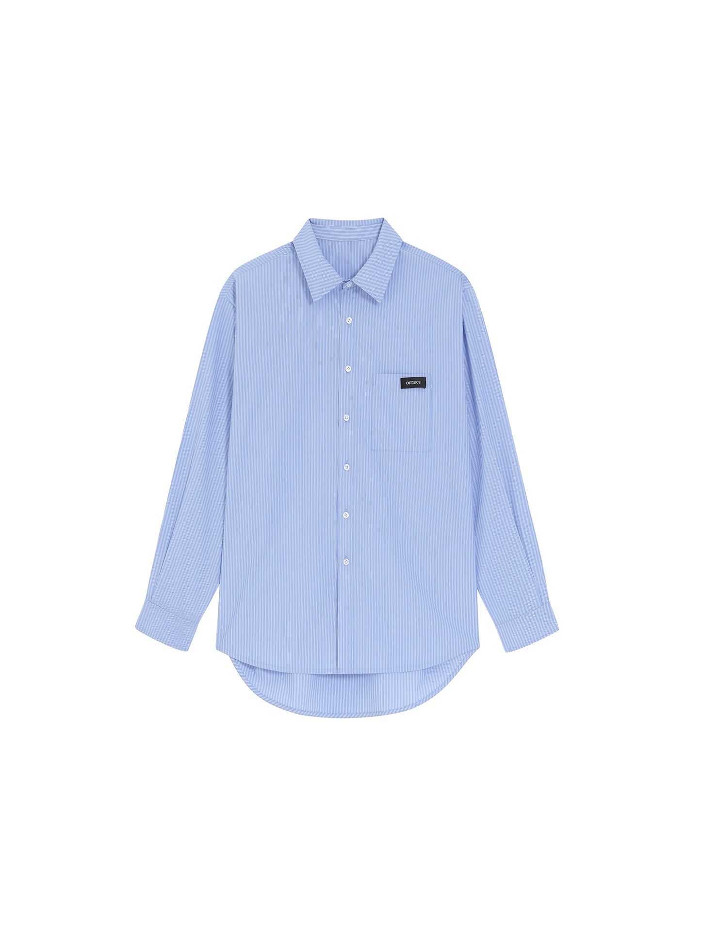 Blue Stripes Logo Front Pocket Shirt