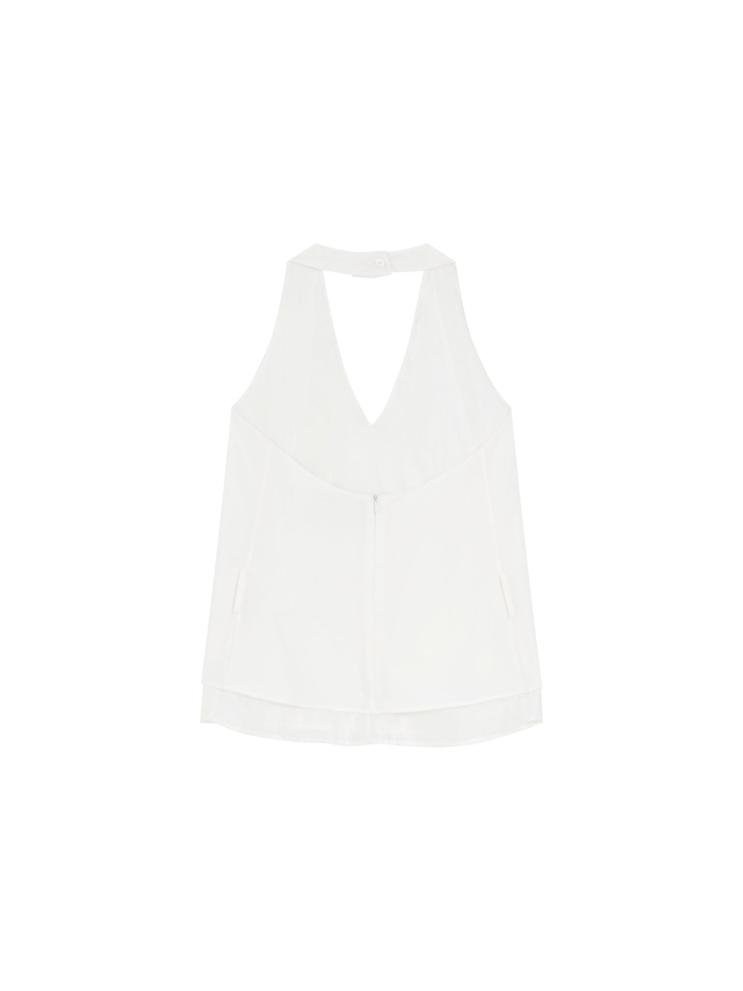 V-Neck Halter Open-Back Top