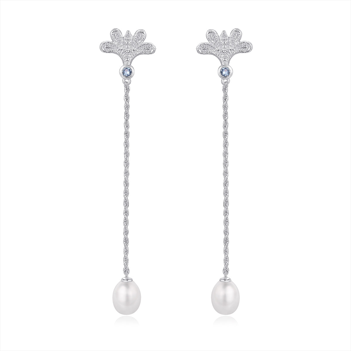 Blooming Pearl Drop Earrings