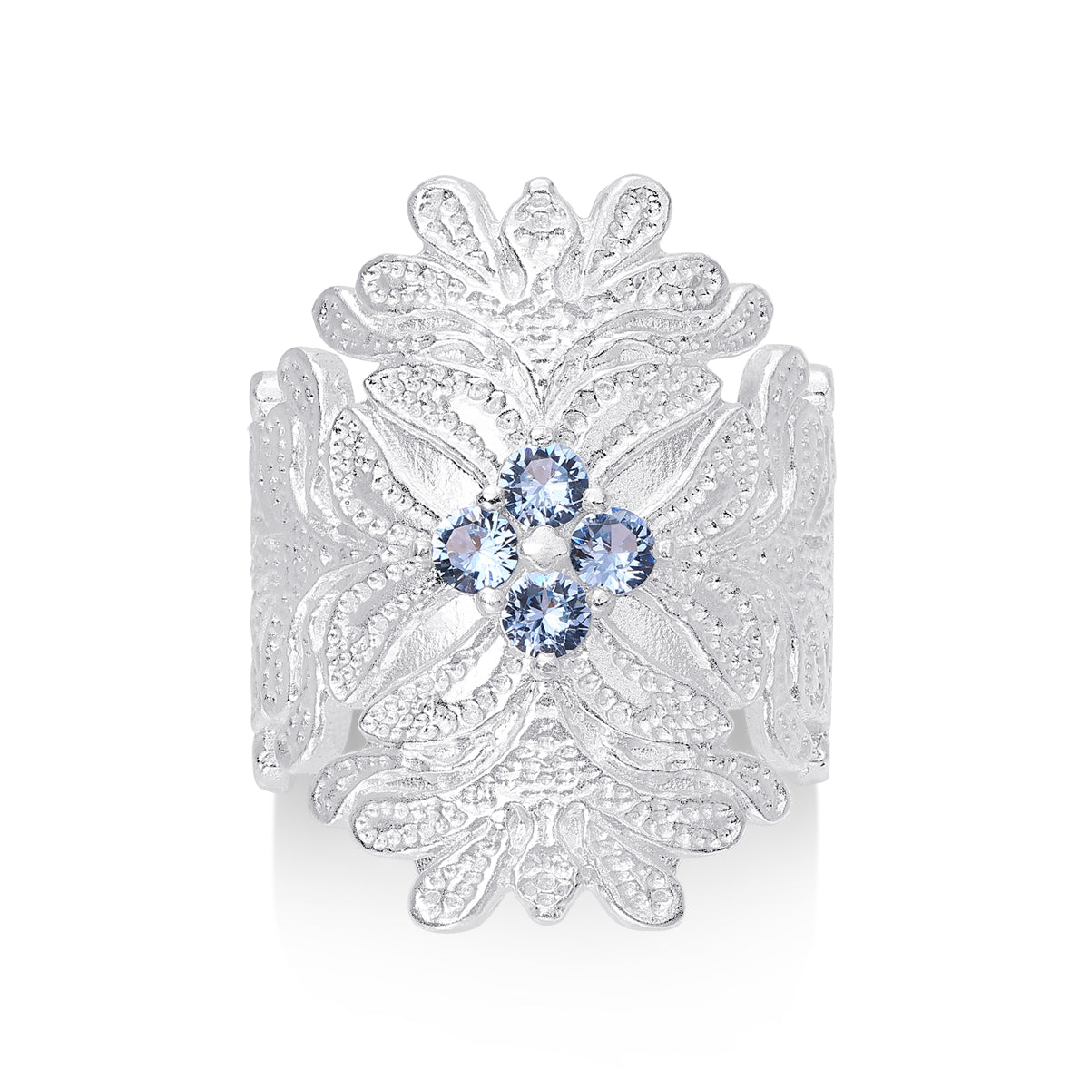 Bloom Lace Wide Ring - Spinel