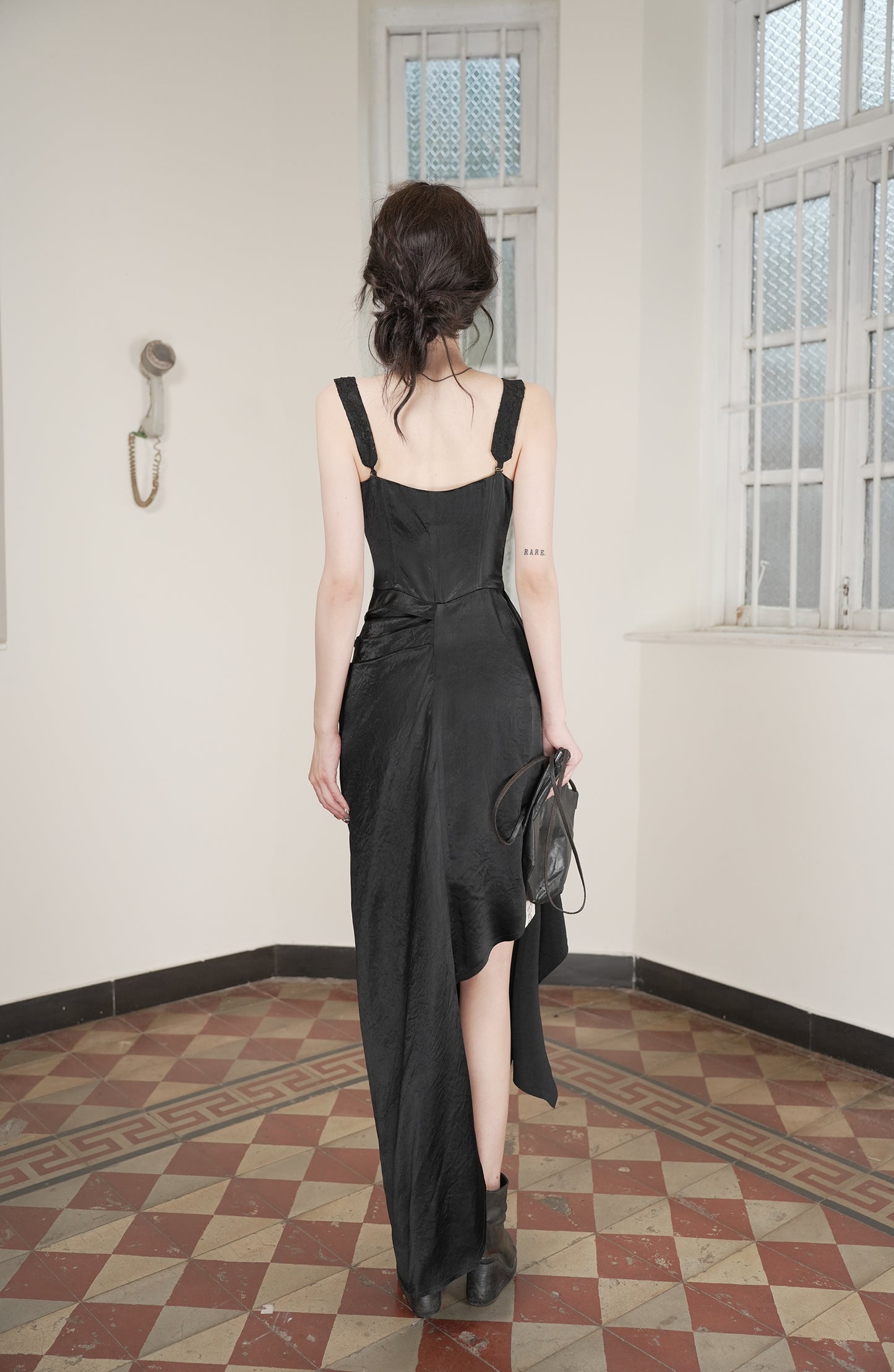 Kate Bustier Magic Word Bodycon Skirt Black