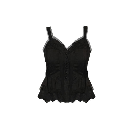 Little Swan Open-Back Top (Includes Inner Layer) Black