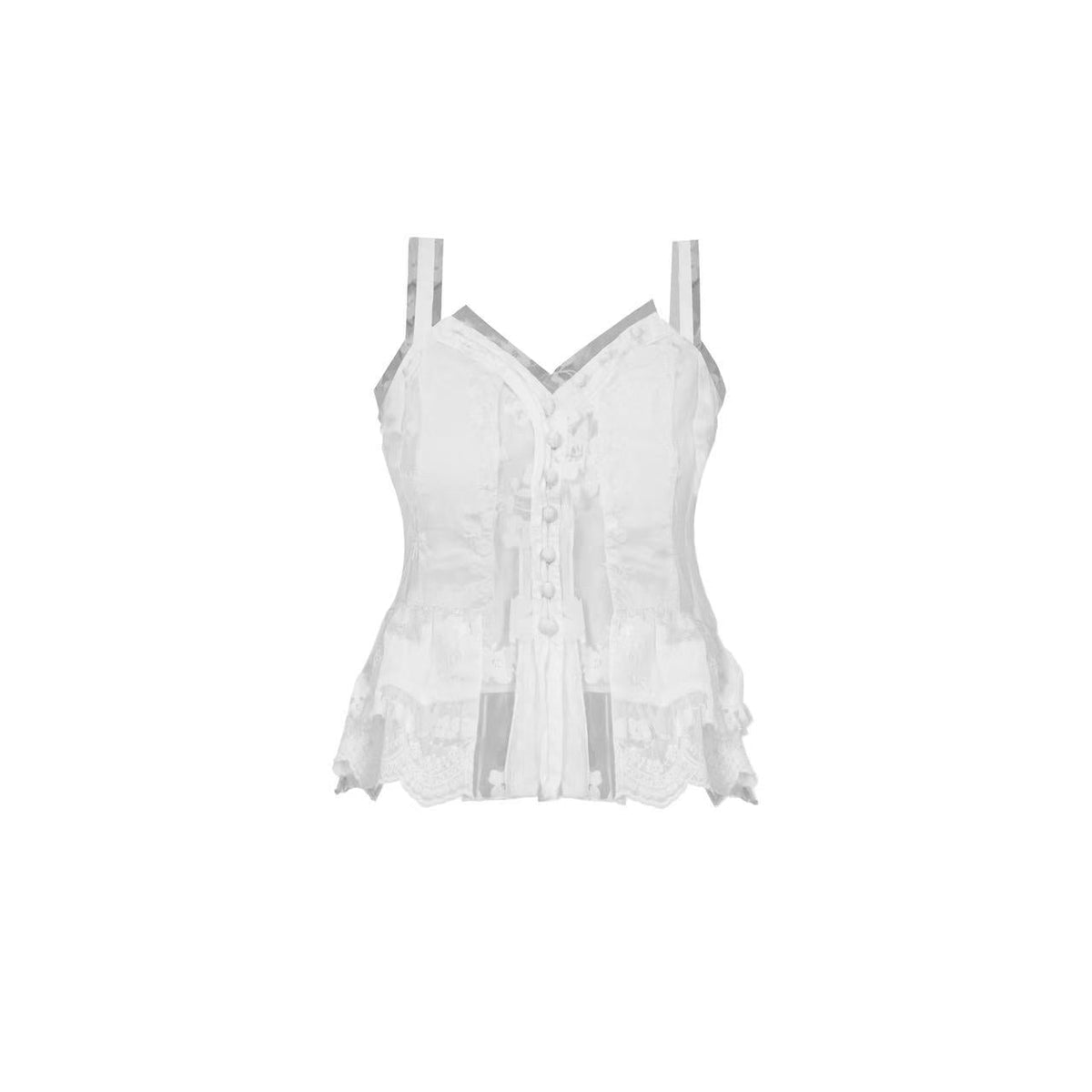 Little Swan Open-Back Top (Includes Inner Layer) White