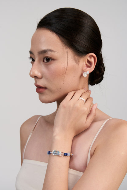 Twin Gemstone Stud Earrings · Ethereal Void