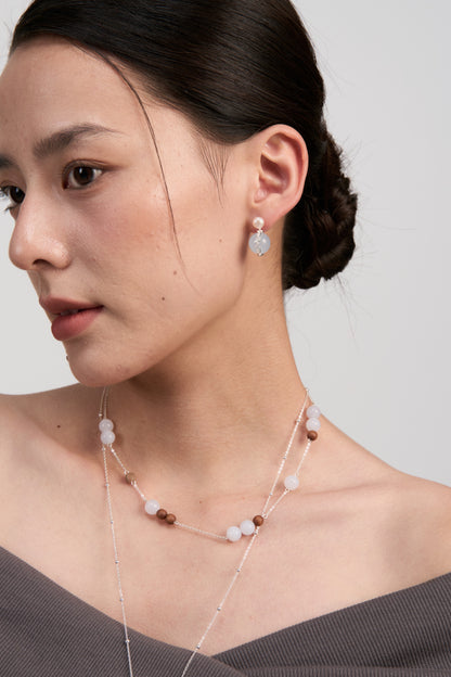 Vine-Set Gemstone Drop Earrings · Ethereal Void