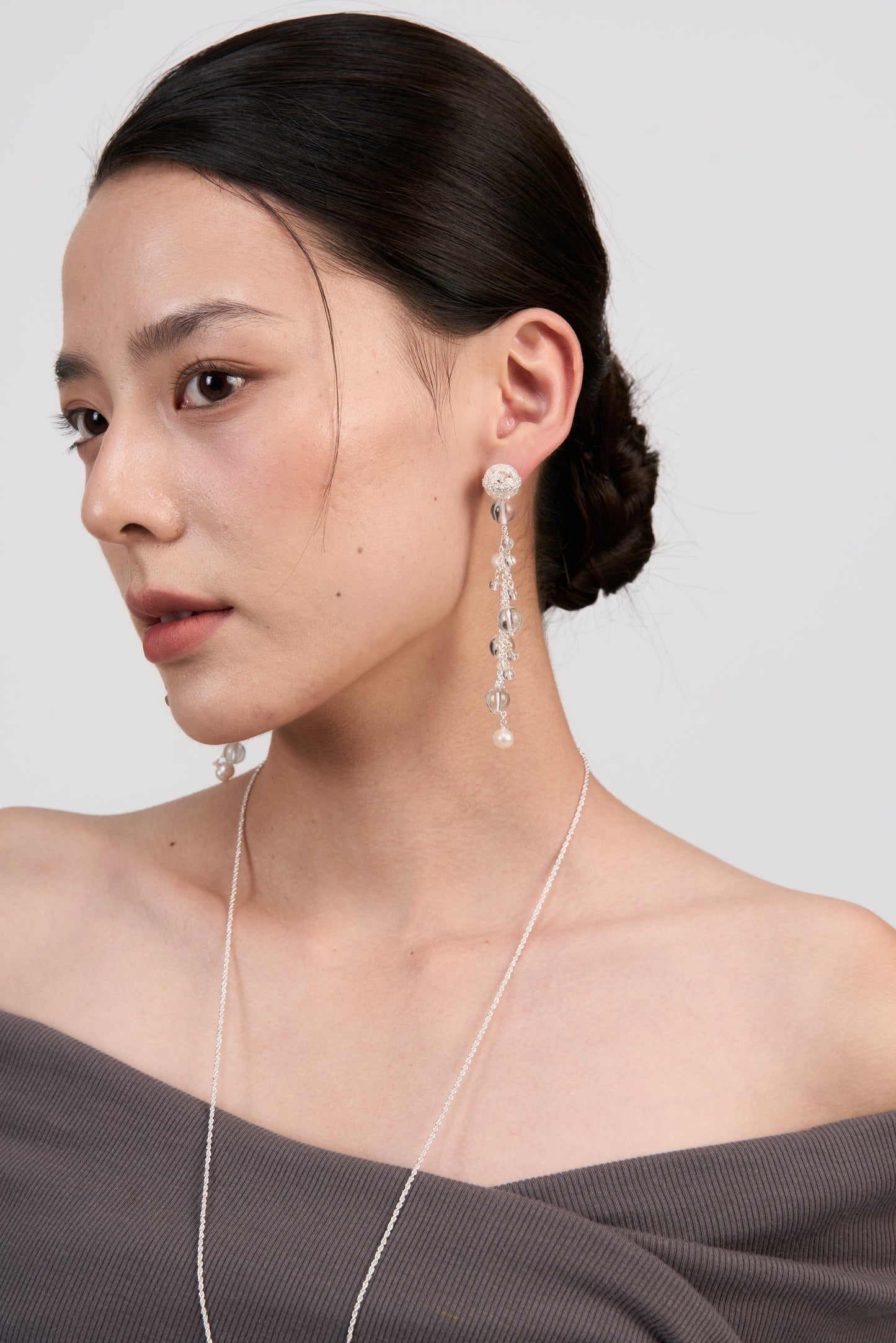 Floating Light Drop Earrings · Ethereal Void (Large)