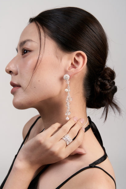 Floating Light Drop Earrings · Ethereal Void (Large)