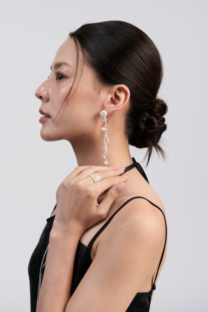 Floating Light Drop Earrings · Ethereal Void (Large)