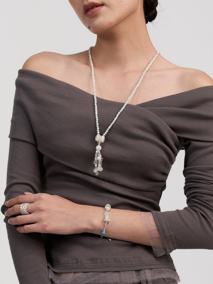 Verdant Vine Beaded Necklace