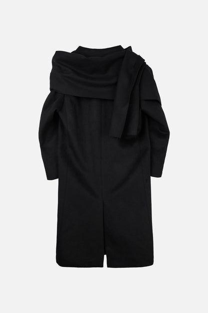 CLASSIC SCARF COAT / BLACK