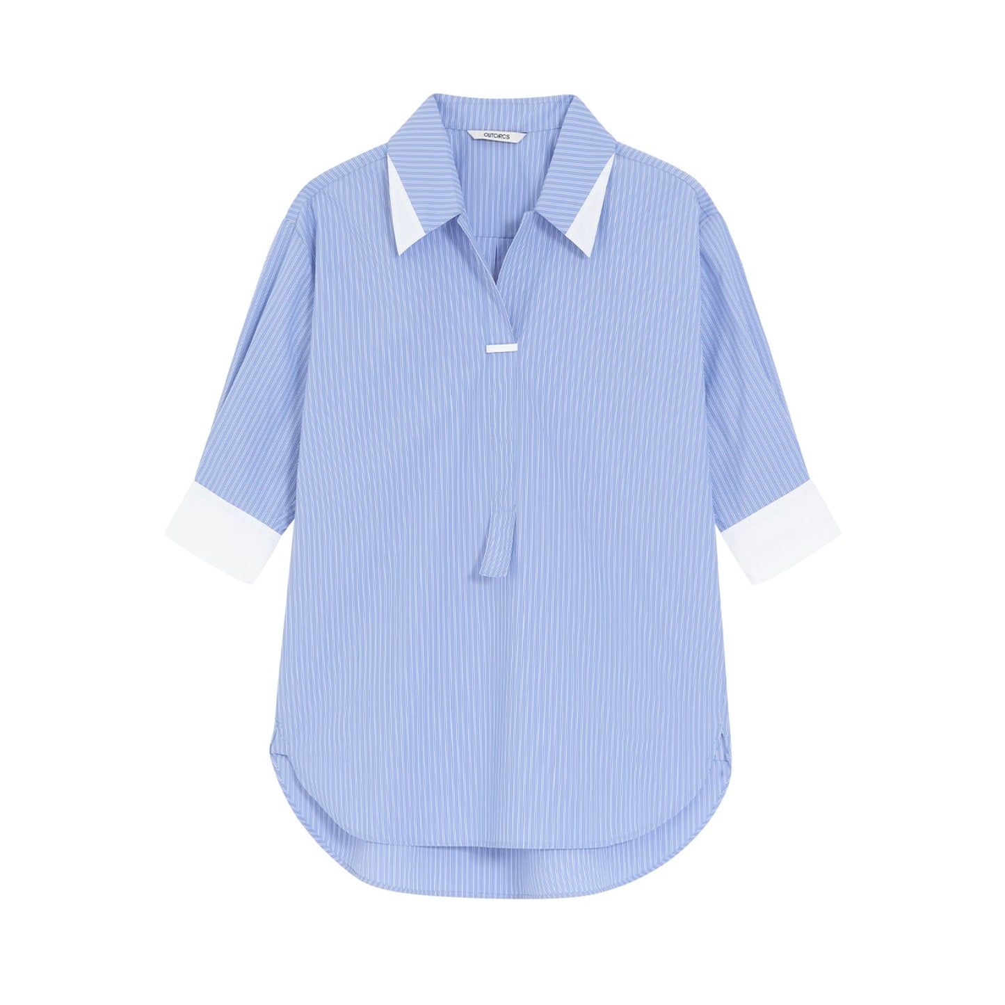 Folding Sleeves Navy Style Shirt