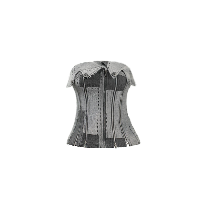 Deconstructed Fold-Over Bandeau Top