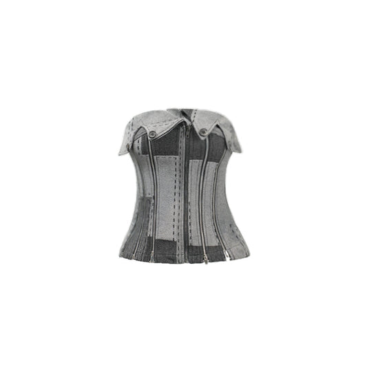 Deconstructed Fold-Over Bandeau Top