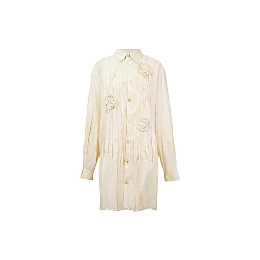 Floral Shirt Tea-Dyed Beige