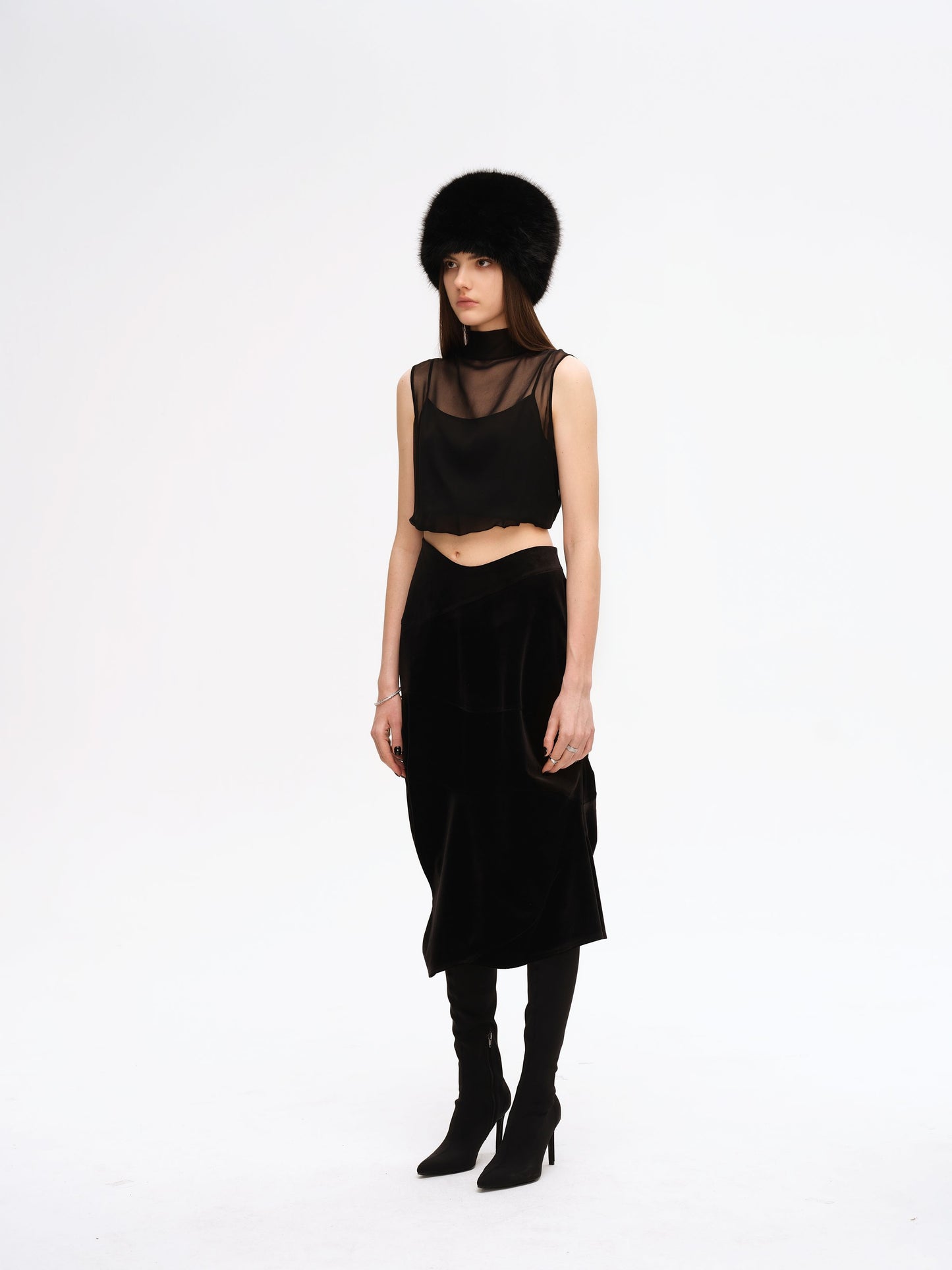 Velvet A-line Skirt