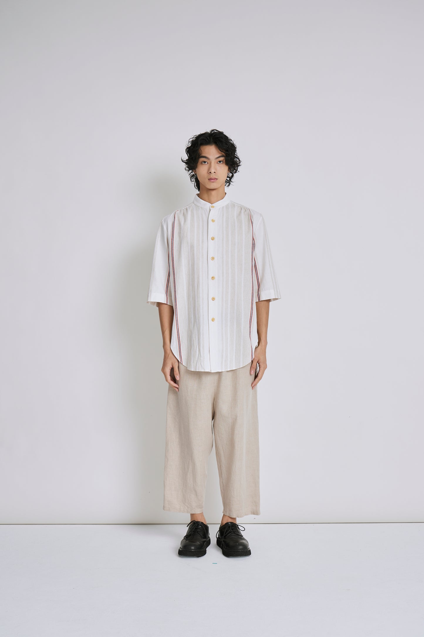 Beige Linen-Cotton Shirt