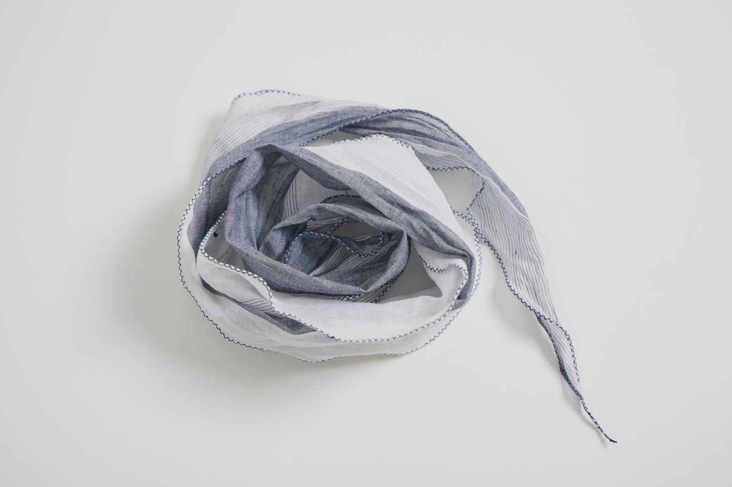 Light Gray Patterned Silk Scarf