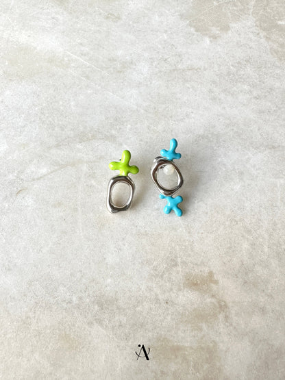 Blue Coral Earrings