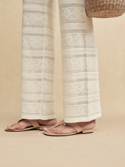 Hemp Patterned Knit Pants
