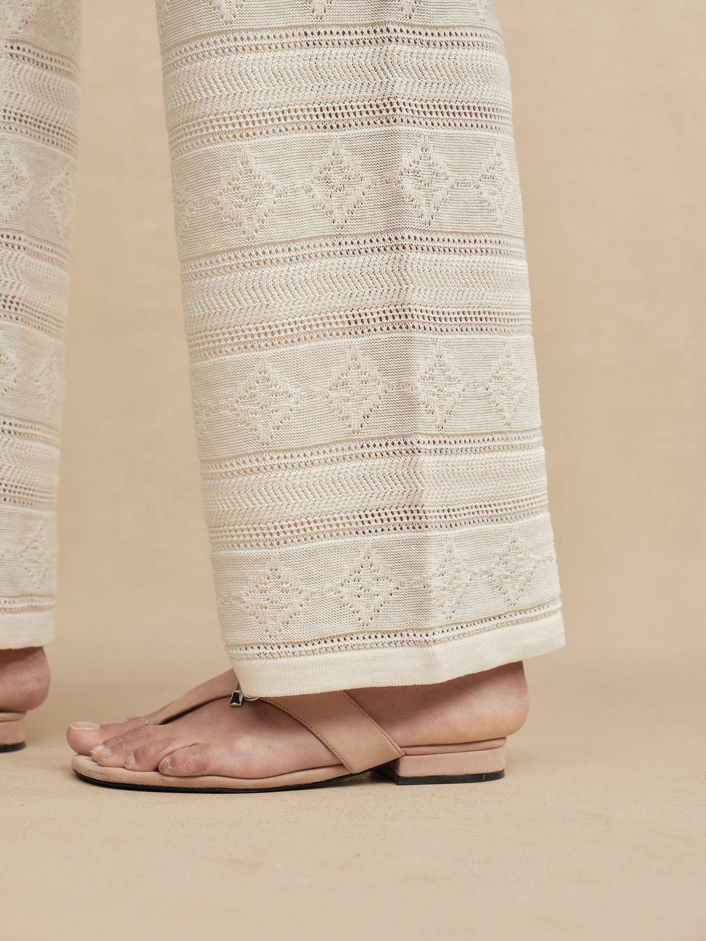 Hemp Patterned Knit Pants