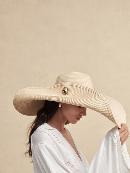 Streamlined Oversized Wide Brim Sun Hat