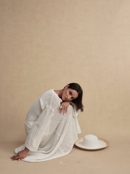 Silky Cotton Bell-Sleeve Knit Top