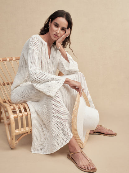 Silky Cotton Bell-Sleeve Knit Top