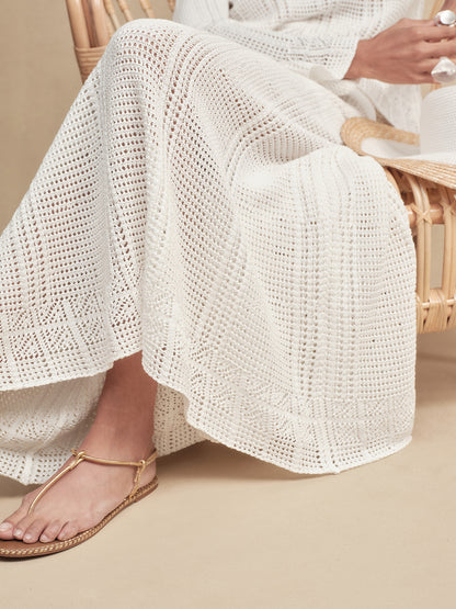 Silky Cotton Wavey  Knit Skirt