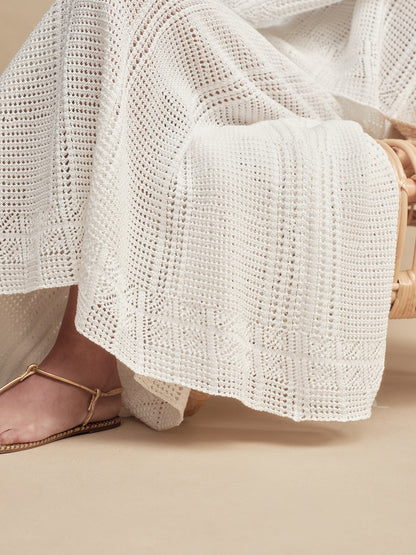 Silky Cotton Wavey  Knit Skirt