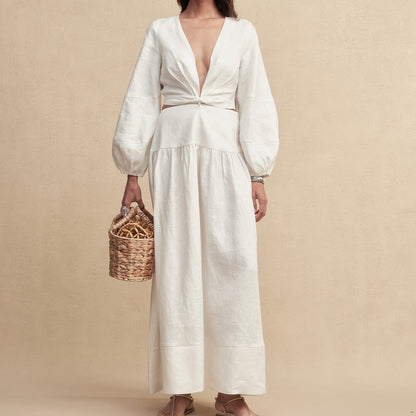 Shimmer Linen Separate Maxi Dress
